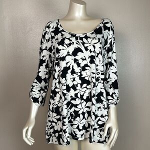 Women’s J JILL wearever collection floral large petite short top tunic